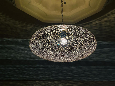 Handcrafted Moroccan Brass Pendant Light - Boho Elegance (PL 1061)